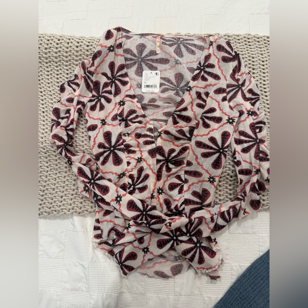 Free People through the meadow long sleeve NWT